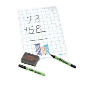 Image of Show-me Super Tough A4 Squared Whiteboard Pack of 35 CSRG