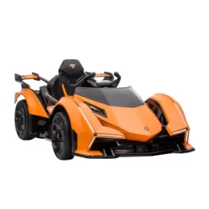 image of Reiten Licensed Lamborghini Gt 12V Kids Ride On Sport Car Electric Toy with Bluetooth - Orange