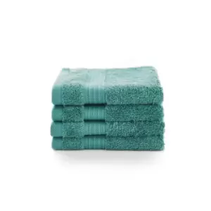 image of Deyongs Bliss Pima 4 Pack Face Cloth - Seagrass