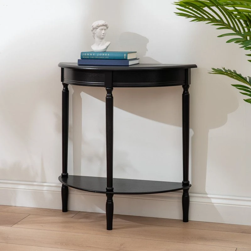Image of SO'HOME Amira Half Moon Side Table Black ONE SIZE