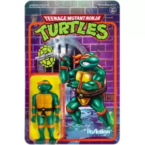 image of SUPER7 TMNT Michelangelo - ReAction Figure