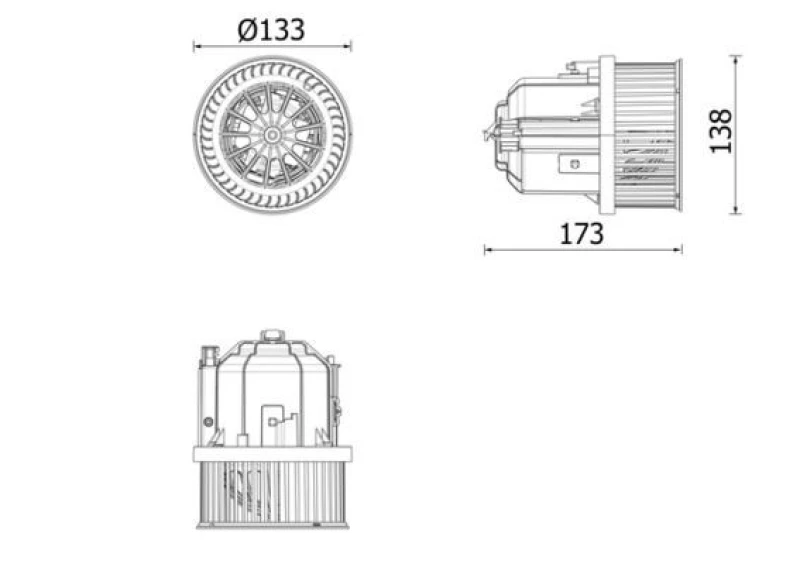 Image of Blower motor MAHLE AB 337 000P