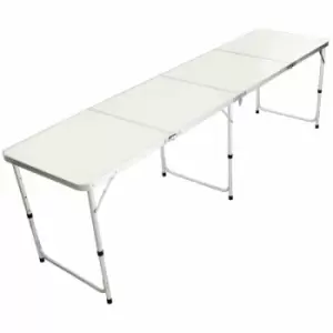 image of 8ft Folding Outdoor Camping Kitchen Extending Work Top Table - Oypla