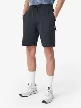 Image of Barbour International Voyager Jersey Cargo Shorts - Black, Size XL, Men