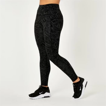 image of USA Pro Mid Rise Leggings - Feathered Leaf