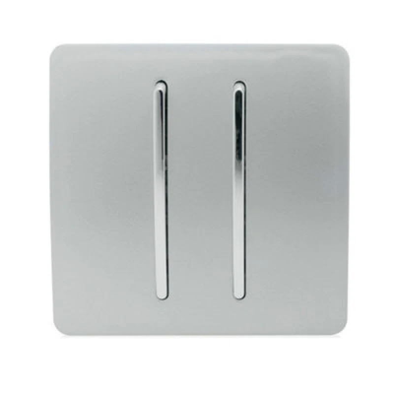 Image of Trendiswitch Silver 2 Gang 2 Way 10 Amp Switch