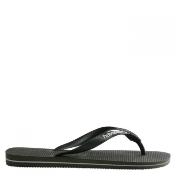 Image of Havaianas Logo Filete Mens Flip Flops - Green Olive4896