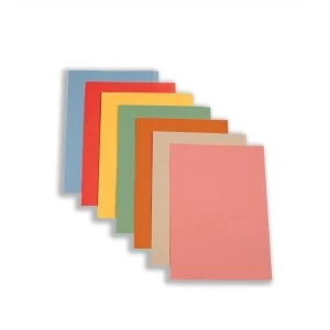 Image of 5 Star Foolscap Square Cut Folder Recycled Pre-punched 180gsm Blue Pack of 100