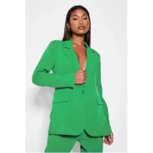 image of I Saw It First Petite Woven Single Breasted Tailored Blazer - Green