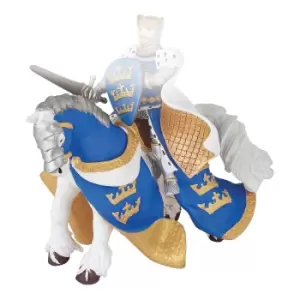 Image of Papo Fantasy World Blue King Arthur's Horse Toy Figure, 3 Years or...