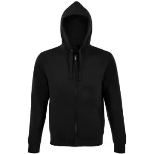 image of SOLS Mens Spike Full Zip Hooded Sweatshirt (3XL) (Black)