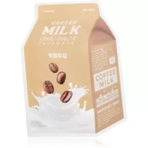 image of A'pieu One-Pack Milk Mask Coffee Moisturising and Revitalising Sheet Mask 21 g