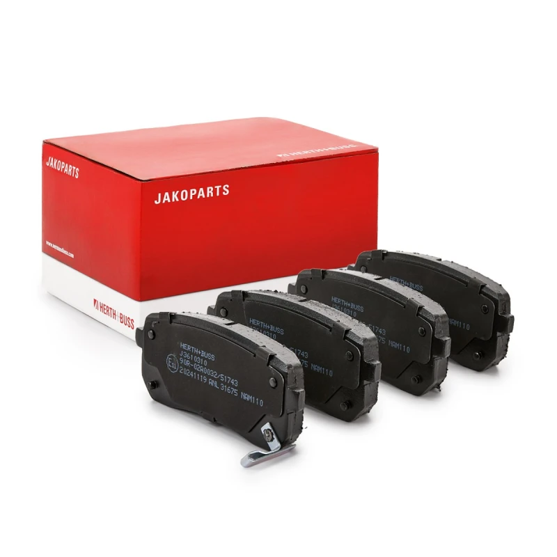 Image of HERTH+BUSS JAKOPARTS J3610310 Brake pad set Rear Axle, with acoustic wear warning Brake Pad Set,disc brake (402)