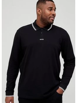 Hugo Boss PChup Long Sleeve Polo Shirt Black Size 4XL Men