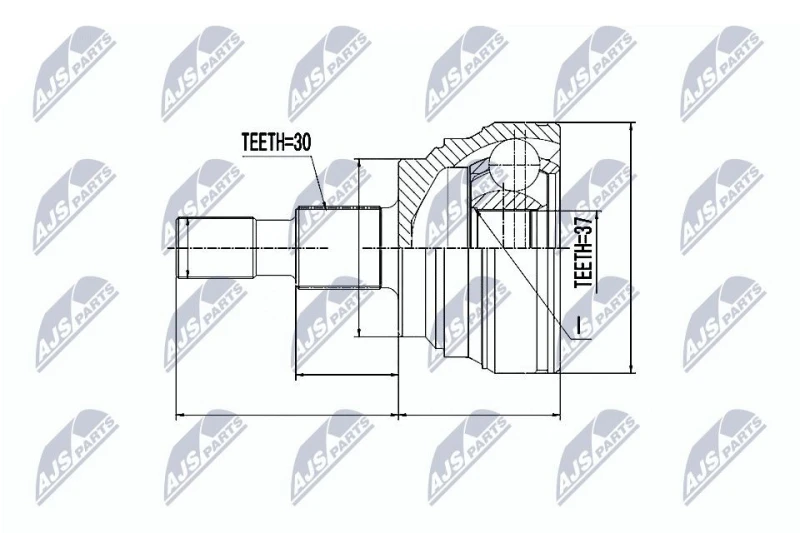 Image of NTY CV joint kit NTY NPZ-ME-014