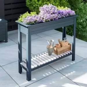 image of Florenity Galaxy High Planter with Zinc Tray - Grey