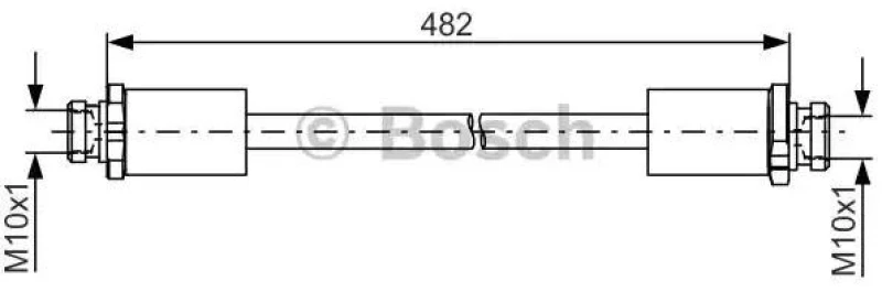 Image of Bosch 1 987 481 832 Brake Hose Brake Hose (83)