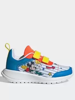 Image of adidas X Disney Mickey And Minnie Tensaur Shoes, White/Blue, Size 1 Older