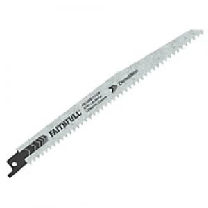 Image of Faithfull Bi-Metal Sabre Saw Blade Demolition S1111DF 228 x 6 TPI Pack of 5