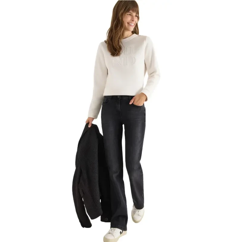 Image of cecil Womens Bootcut Trousers Cecil Toronto Noir Female 25x32