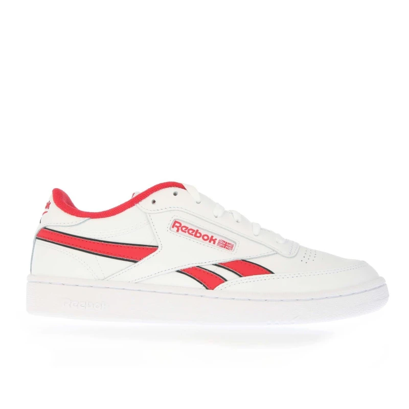 Image of Reebok Club C Revenge Trainers - White red White red UK 2.5