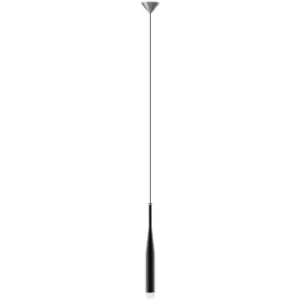 Image of Zumaline Conte Slim Pendant Ceiling Light, Black, White, 1x G9
