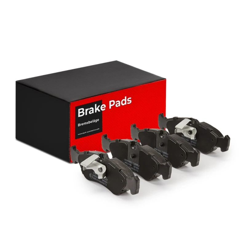 Image of STARK SKBP-0010382 Brake pad set Rear Axle, prepared for wear warning indicator, with piston clip Brake Pad Set,disc brake (402)
