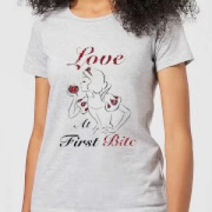 image of Disney Princess Snow White Love At First Bite Womens T-Shirt - Grey - 3XL