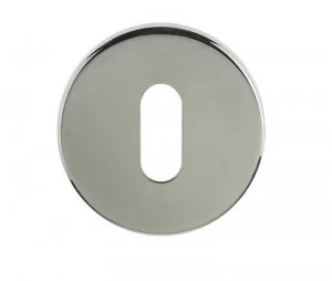 image of LocksOnline Blank Stainless Steel Standard Keyhole Escutcheon