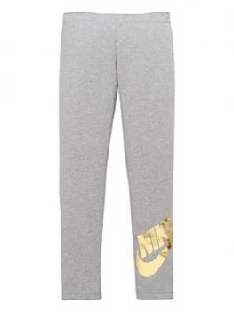 image of Nike Girls Nsw Favorites Shine Legging - Grey