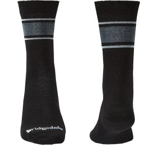 image of Bridgedale EVERYDAY Sock / Liner Merino Performance Mens - Large Black / Lt Grey