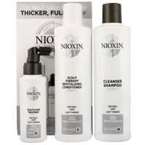 image of Nioxin 3D Care System System 1, 3 Part System Kit for Natural Hair And Light Thinning