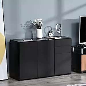 Image of HOMCOM Side Cabinet 838-077BK 740 x 1170 x 360 mm Black