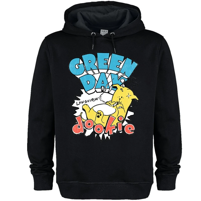 Image of Amplified Amplified Men Dookie Longview Green Day Hoodie in Black Size: X-Small Black XS Male 5063574781343