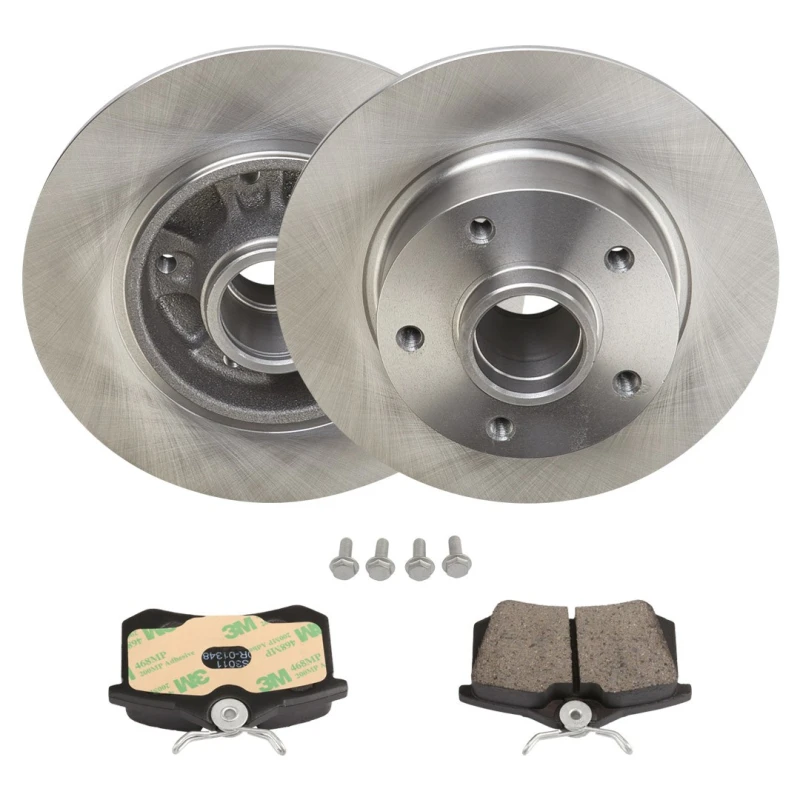 Image of RIDEX 3405B2149 Brake disc and pads set Rear Axle, Brake Disc Type: Solid, not prepared for wear warning indicator Brake Set,disc brakes (3405)