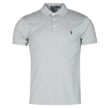 Polo Ralph Lauren POLO CINTRE SLIM FIT EN COTON STRETCH MESH LOGO PONY PLAYER mens Polo shirt in Grey - Sizes EU XXL,EU S,EU L,EU XL,EU XS