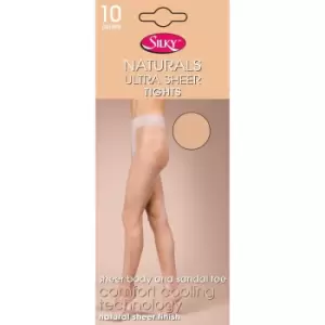 image of Silky Womens/Ladies Naturals Ultra Sheer Tights (1 Pair) (Medium (36a-42a)) (Illusion)