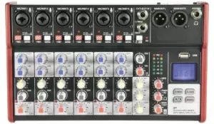 8 Channel Compact Mixer with USB & Bluetooth