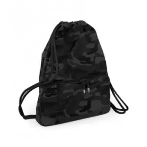 image of Bagbase Athleisure Water Resistant Drawstring Sports Gymsac Bag (One Size) (Midnight Camo)