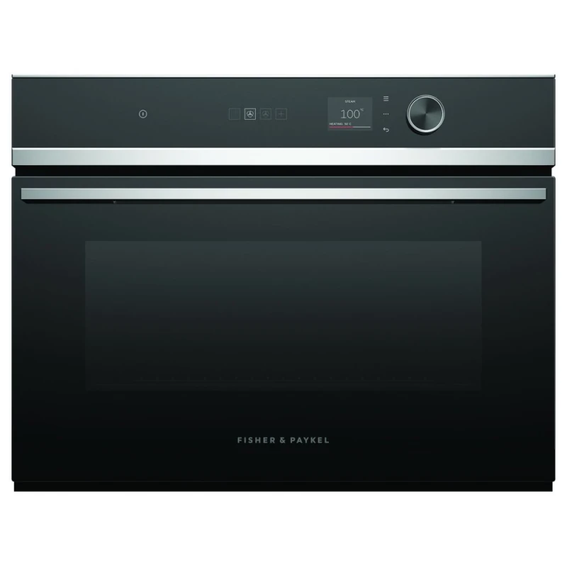 Image of Fisher & Paykel Series 7 Contemporary OS60NDLX1 Built In Compact Steam Oven - Black / Stainless Steel