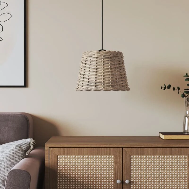 Image of VIDAXL Vidaxl - Ceiling Lamp Shade Brown Ø30x20cm Wicker 8720845803483
