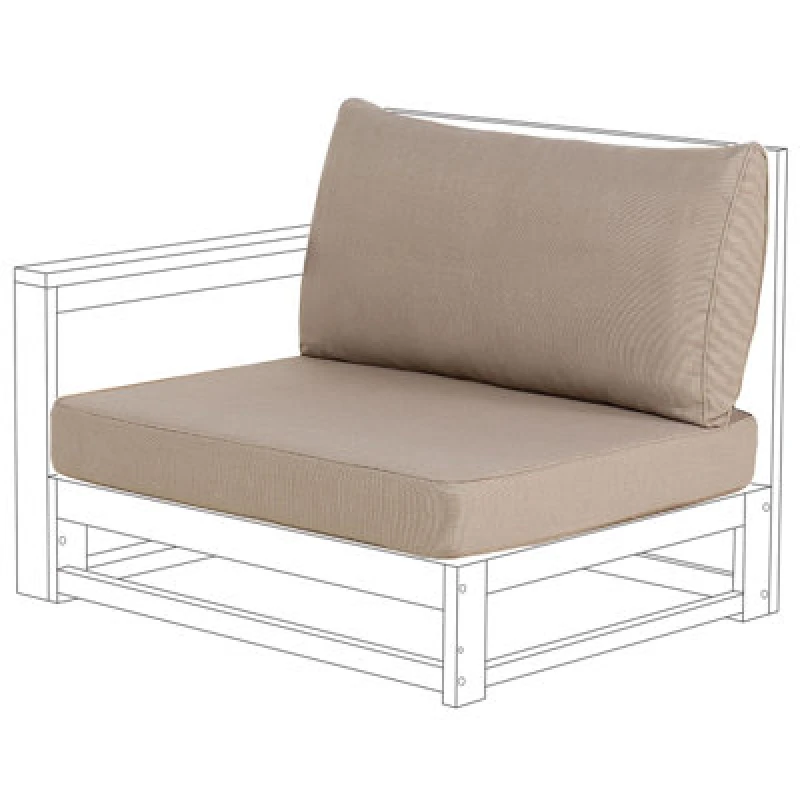 Image of Beliani Outdoor Cushion Cover Set Timor Taupe