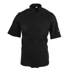 Image of Dennys AFD Adults Unisex Thermocool Chefs Jacket (Pack of 2) (3XL) (Black)