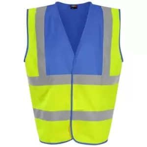 Image of PRO RTX High Visibility Unisex Waistcoat (XL) (Yellow/Royal Blue) - Yellow/Royal Blue