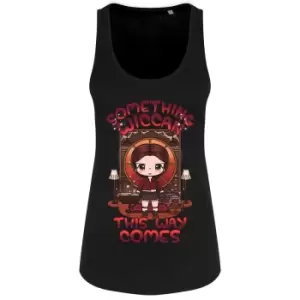 Image of Mio Moon Womens/Ladies Something Wiccan This Way Comes Vest Top (XXL) (Black/Red)