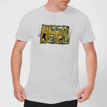 image of The Flintstones Vintage Mens T-Shirt - Grey - XS - Grey