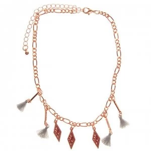 image of Firetrap Tassel Necklace - Rose Gold