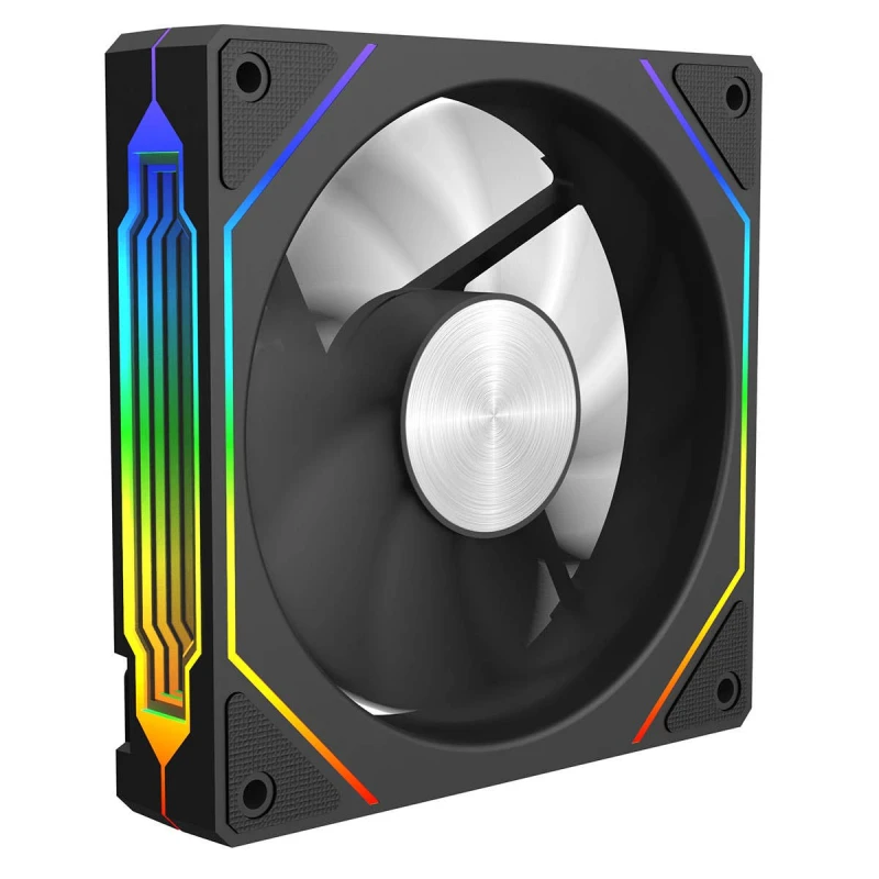 Image of CiT Eclipse 120mm Two-Sided Infinity ARGB Black 4pin PWM PC Cooling Fan - COCITFANECLIPSEB