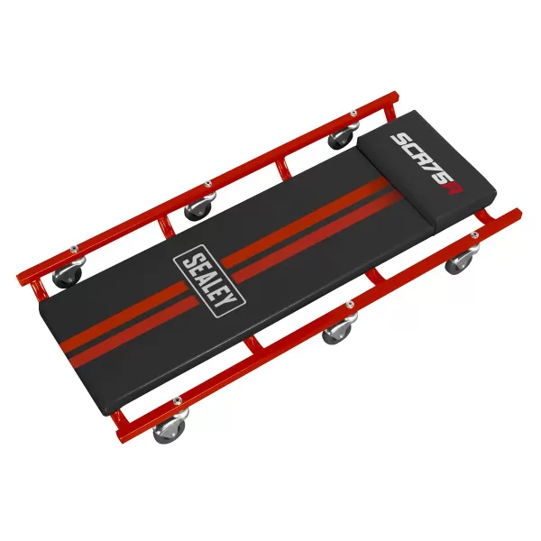 Image of Sealey SCR75 Creeper 36 with Steel Frame & 6 Wheels Deluxe American Style
