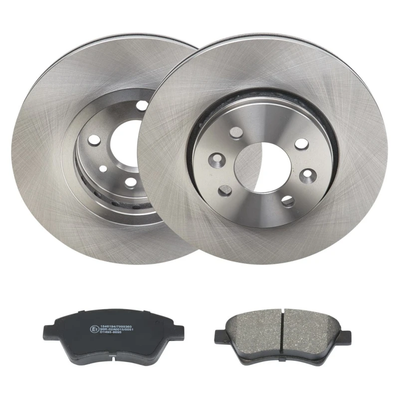 Image of RIDEX 3405B2066 Brake disc and pads set Front Axle, Brake Disc Type: internally vented, not prepared for wear warning indicator Brake Set,disc brakes